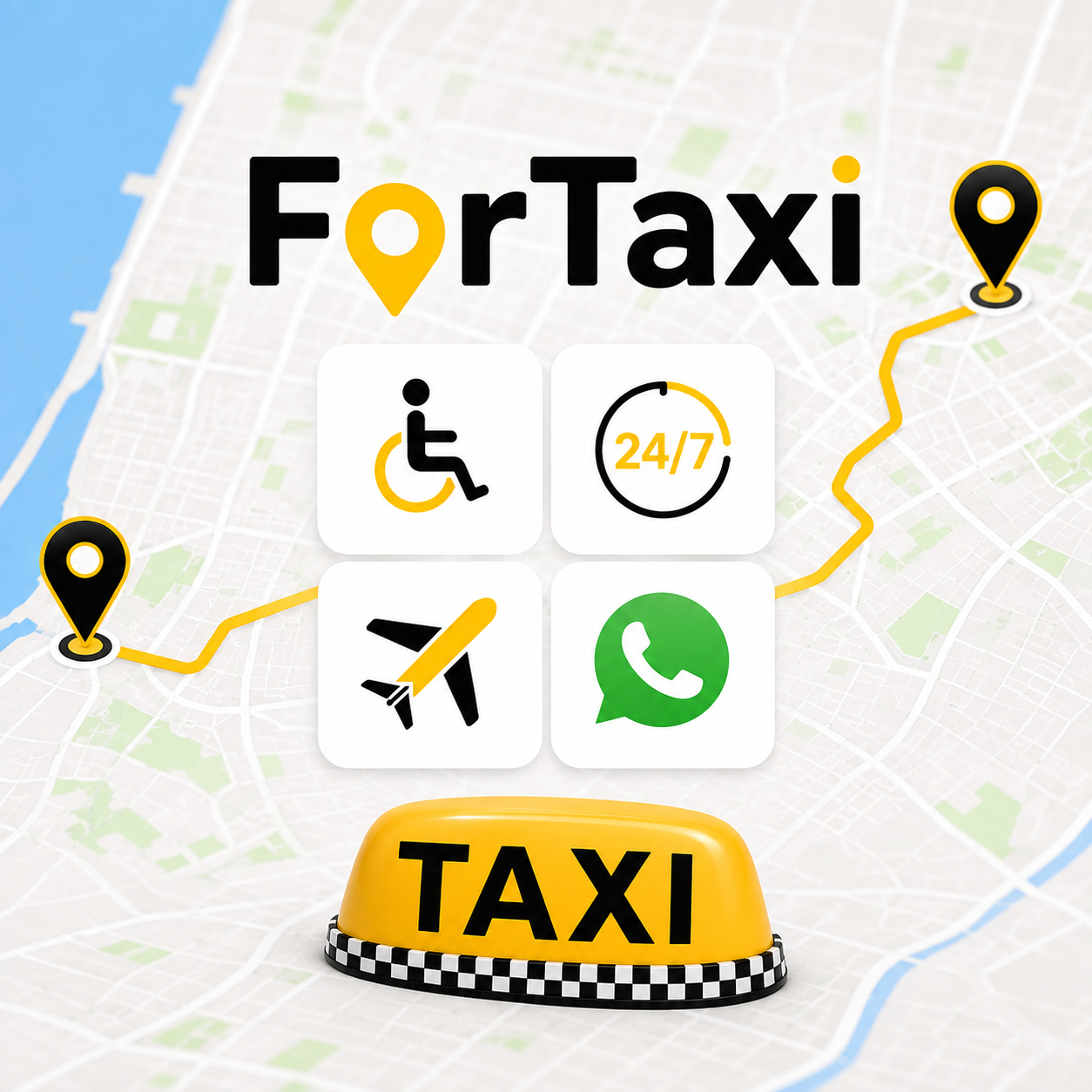 שירותי ForTaxi: מוניות נגישות, זמינות 24/7, נסיעות לנתב״ג והזמנה בוואטסאפ